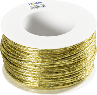 Paper Cords with Wire, Ø 2 mm, gold-coloured, 50 m