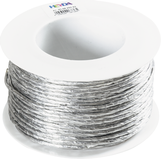 Paper Cords with Wire, Ø 2 mm, silver-coloured, 50 m