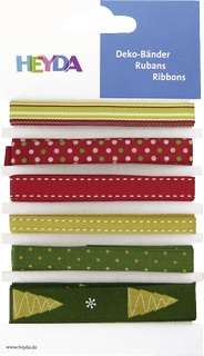 Deco Ribbons “Christmas Mix”, 6 piece(s)