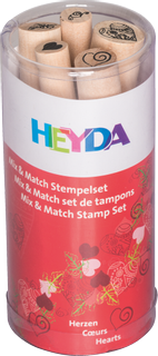 Stempel-Set Mix & Match „Herzen“, 7-12 mm