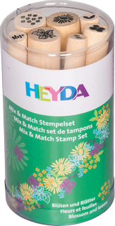 Stempel-Set Mix & Match „Blüten & Blätter“, 7-12 mm