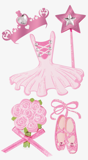 Stick-On's Mix “Ballet”, 75 × 165 mm, rose, 1 sheet(s)