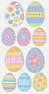 Stick-On's Mix “Easter Eggs”, 75 × 165 mm, variegated, 1 sheet(s)