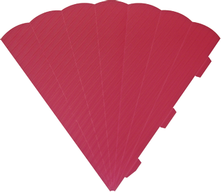 School Cone Cut-Outs, L: 410 cm, 300 gsm, medium red