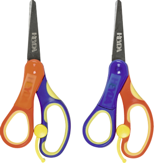 Children's Scissors Left-handers 13.5 cm bow colours: blue/yellow/orang