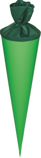 Schultüten-Rohling mit Filzverschluss | Ø 19 cm 70 cm, 400 g/m², grün