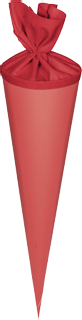 Schultüten-Rohling mit Filzverschluss | Ø 19 cm 70 cm, 400 g/m², rot