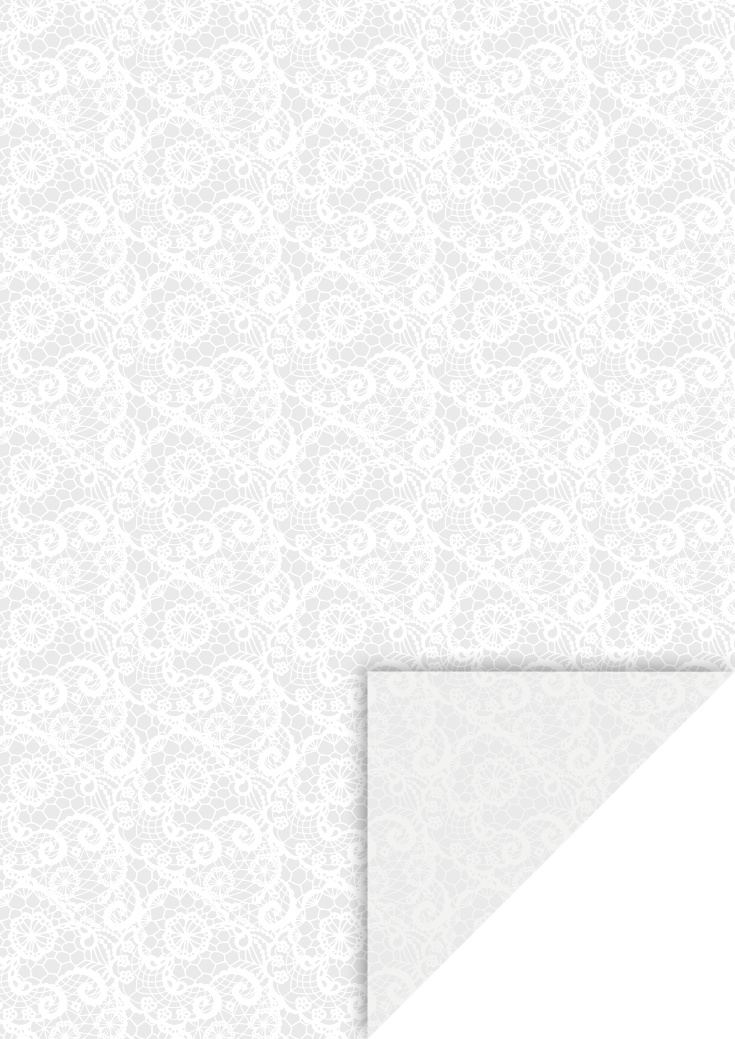 Dentelle En Papier Auto-Adhesive, Filigrane, 2m X 24mm, Blanc