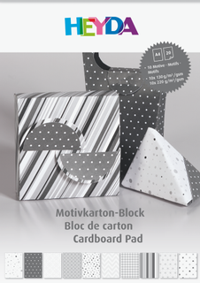 Bloc de carton créatif, A4, 20 feuille(s), anthracite