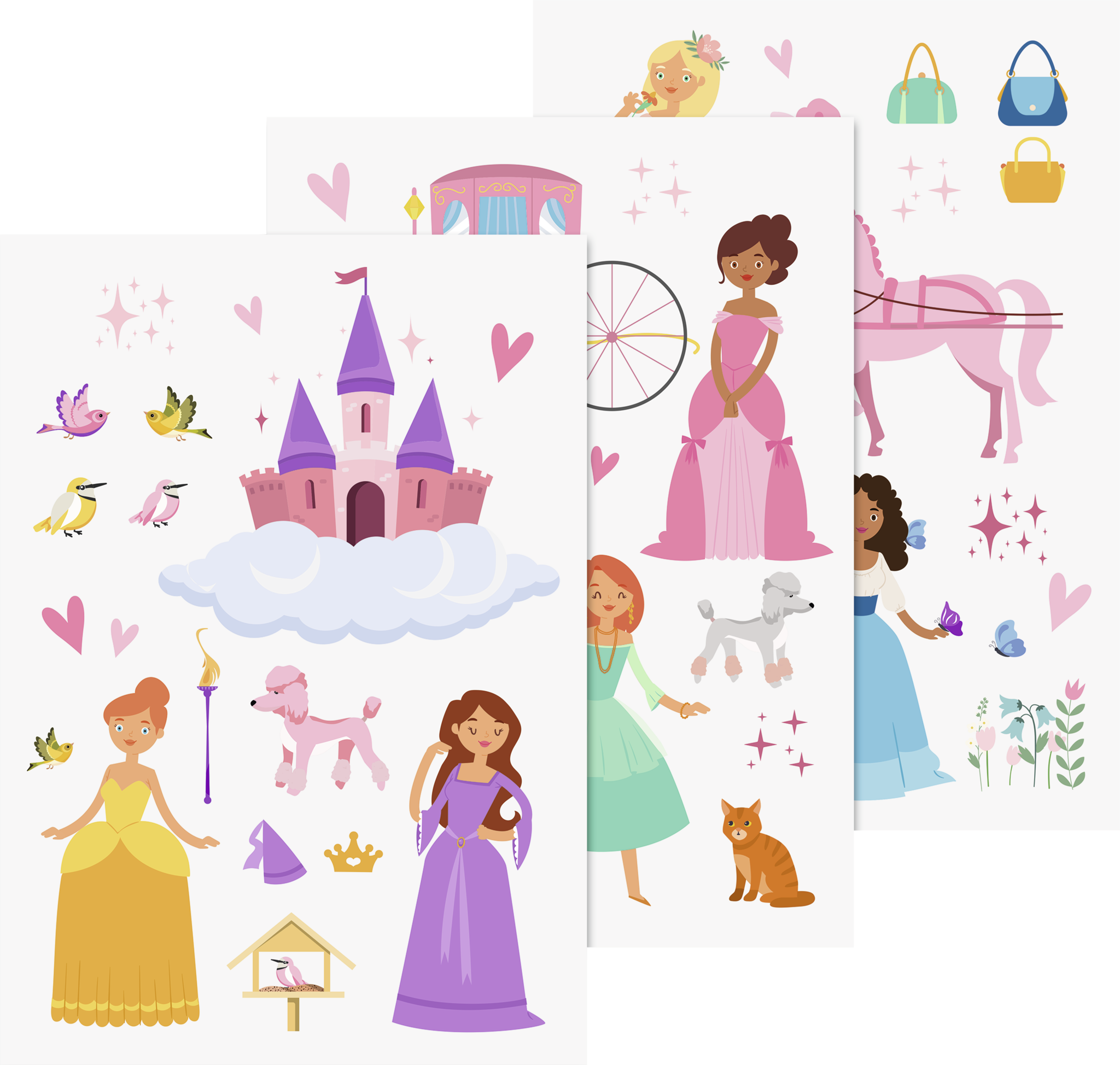 Raamsticker Prinses 3st.Window Stickers "Princesses" A