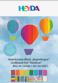 Bloc de carton créatif « Arc-en-ciel », A4, 16 feuille(s)