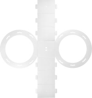 Rundlaternen-Zuschnitt, Ø 22 cm, T: 12 cm, 400 g/m², weiß