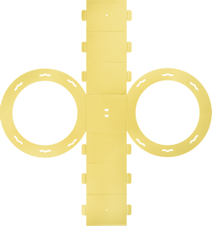 Round Lantern Cut-Out, Ø 22 cm, D: 12 cm, 400 gsm, yellow