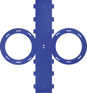 Round Lantern Cut-Out, Ø 22 cm, D: 12 cm, 400 gsm, king blue