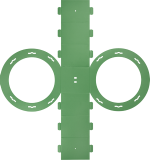 Round Lantern Cut-Out, Ø 22 cm, D: 12 cm, 400 gsm, medium green