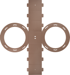 Round Lantern Cut-Out, Ø 22 cm, D: 12 cm, 400 gsm, medium brown