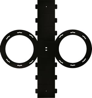 Rundlaternen-Zuschnitt, Ø 22 cm, T: 12 cm, 400 g/m², schwarz