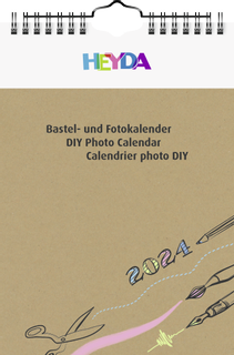 Bastel- und Fotokalender (2024), 1 Blatt = 1 Monat, A5, natur