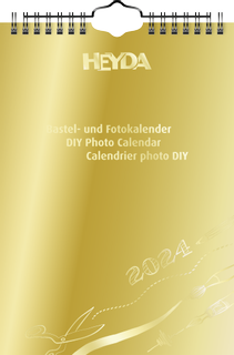 Monatskalender Bastel- und Fotokalender 2024  A5 goldfarben