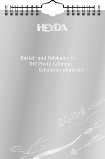 Bastel- und Fotokalender 2024 (2024), 1 Blatt = 1 Monat, A5, silberfarben