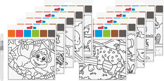 Set coloriage « Animaux du zoo », l/h: 150 mm × 180 mm