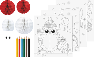 3D-Colouring Set “Winter Animals”, W/H: 195 mm × 210 mm