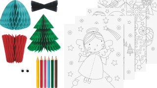 Set coloriage 3D « Noël », l/h: 195 mm × 210 mm