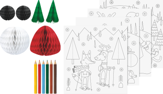 3D-Colouring Set “Funny Friends”, W/H: 195 mm × 210 mm