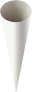 Sibling Cone blank, Ø 11 cm, L: 35 cm, 350 gsm, white