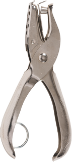 Single-hole pliers, silver-coloured glossy