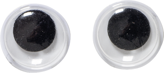 Wackelaugen selbstklebend Ø 10 mm weiß mit schwarzer Pupill