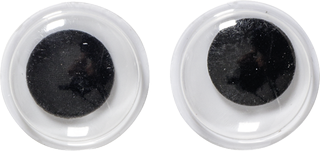 Wackelaugen selbstklebend Ø 12 mm weiß mit schwarzer Pupill