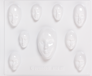 Casting Mould “Mini Masks”, 40-80 mm, white