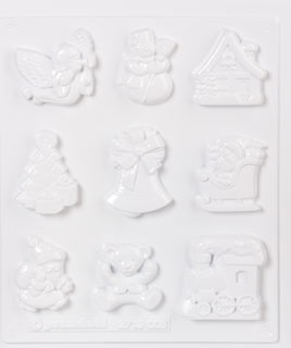 Casting Mould “Christmas”, 55-70 mm, white