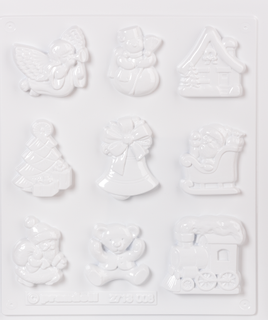 Casting Mould “Christmas”, 55-70 mm, white