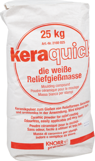 Poudre de moulage keraquick, blanc, 25 kg