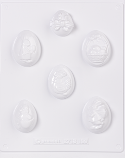 Casting Mould “Easter Eggs”, 45-60 mm, white