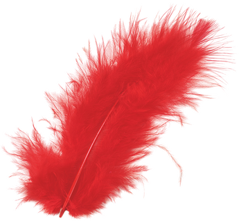 Marabou Feathers | 100 mm, red, 15 piece(s)