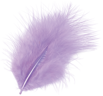 Marabou Feathers | 100 mm, lilac, 15 piece(s)