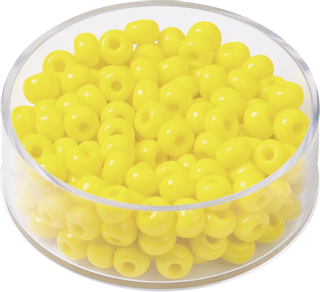 Bohemian Rocailles Beads, lemon yellow, 17 g