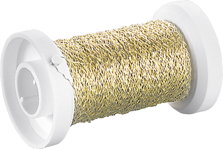 Bouillon Wire, Ø 0,3 mm, gold-coloured, 50 m