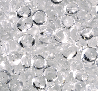 Perles décoratives, transparent, 90 g