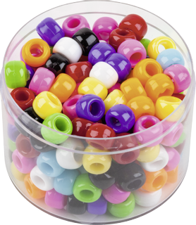 Big-Hole Bead Mix opaque | Ø 7 mm, multi-coloured, 50 g