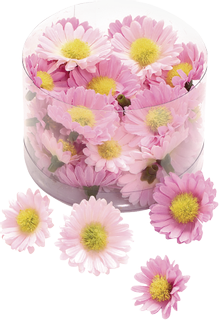 Table Scatter Decoration Flowers “Marguerites”, 25 - 30 mm, rose, 40 piece(s)