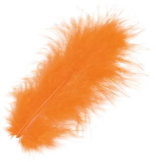 Marabou Feathers | 100 mm, orange, 15 piece(s)