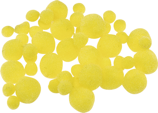 Pompoms, yellow, 100 piece(s)