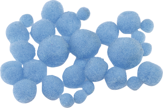 Pompoms, blue, 100 piece(s)