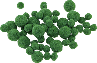 Pompoms, green, 100 piece(s)