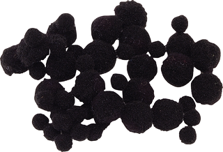 Pompoms, black, 100 piece(s)