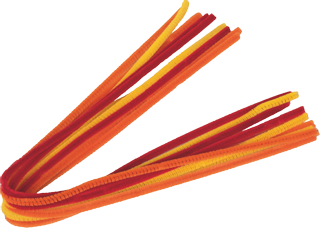 Chenilledraht | Ø 6 mm 500 mm, orange, 10 Stück